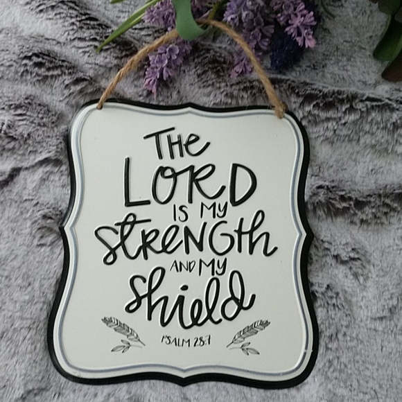 Other - Psalm 28:7 Metal Wall Decor